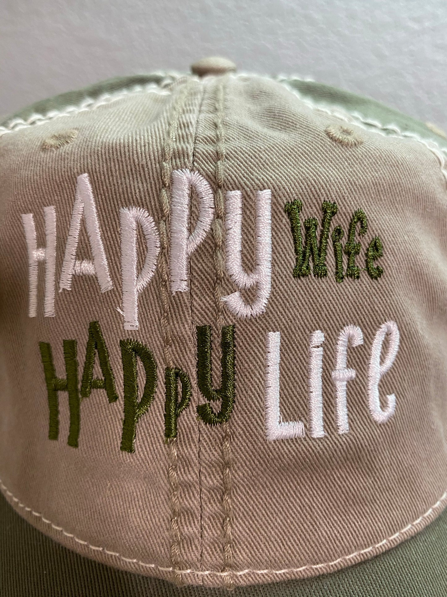 Tan/Green Cap