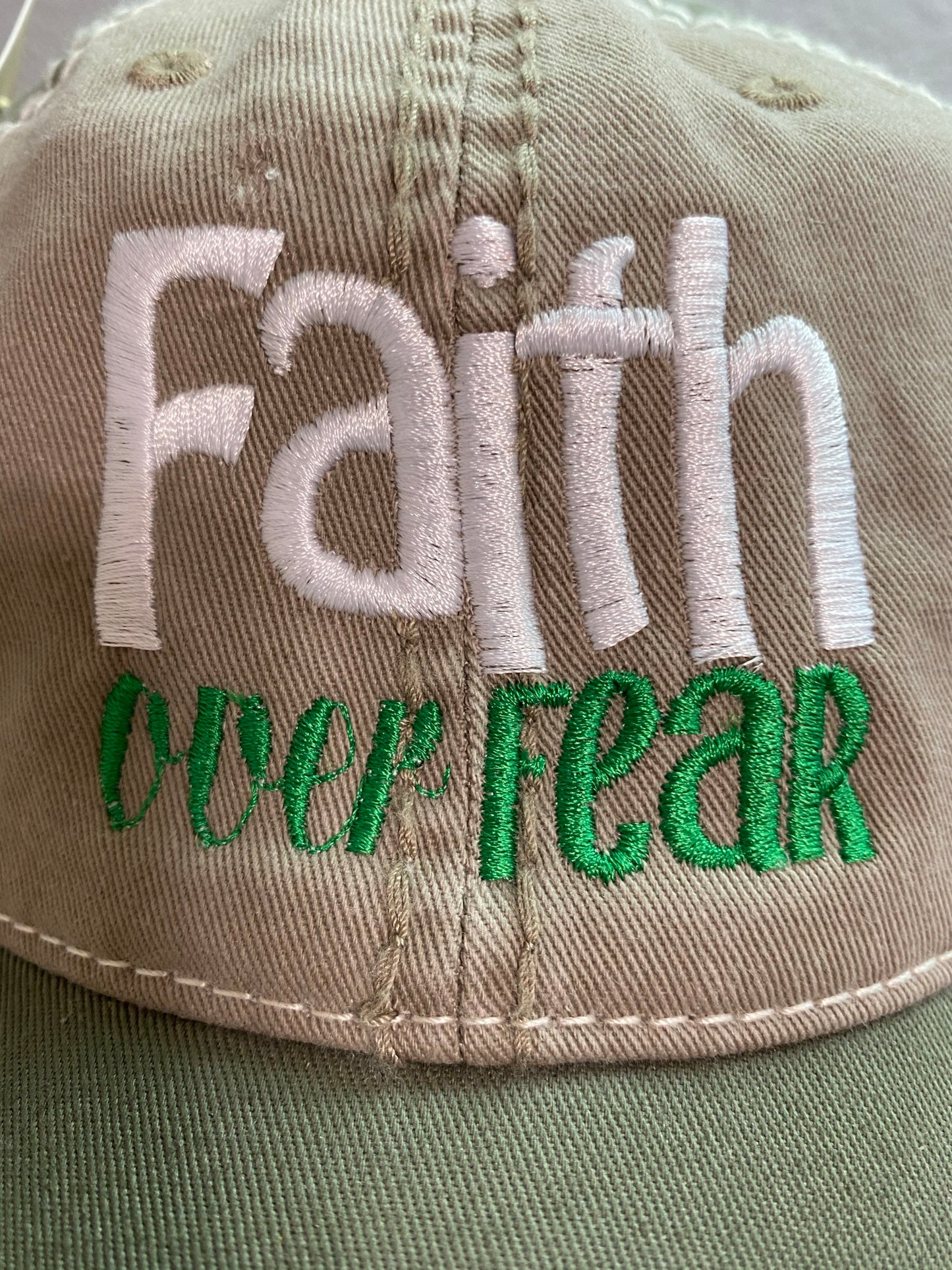 Tan/Green Cap