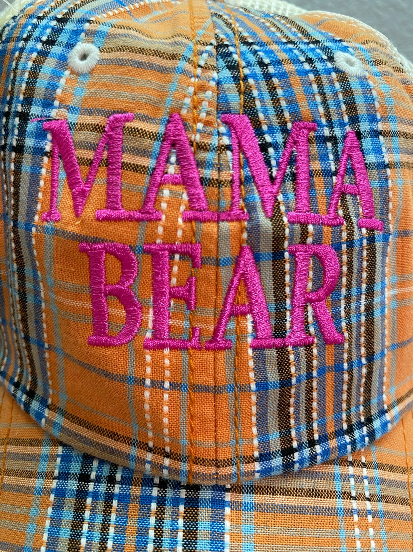 Orange Plaid Cap